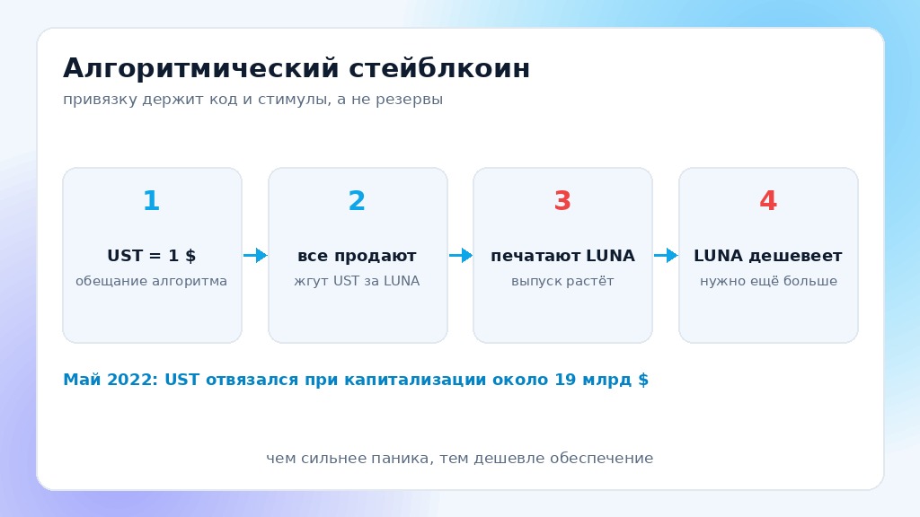 Алгоритмический стейблкоин — доллар, который держится на вере