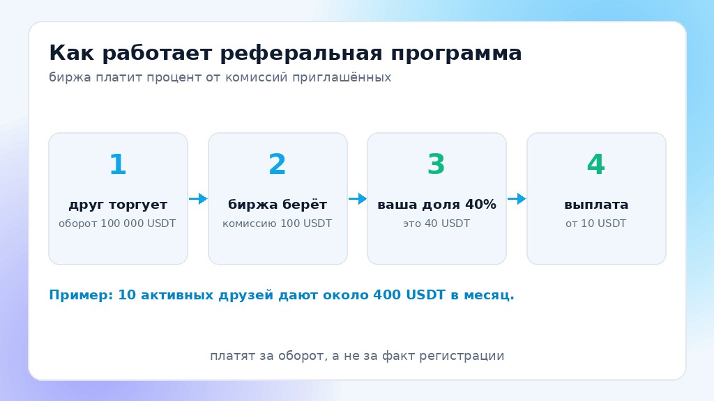 Партнёрские программы бирж: сколько платят за реферала